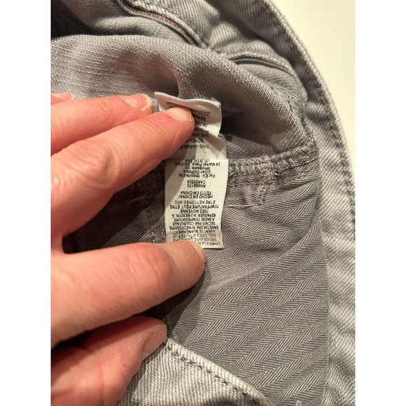 Free People Women's Cut Off Jean Shorts Light Grey Distressed Super Short 24 xs - Picture 6 of 8